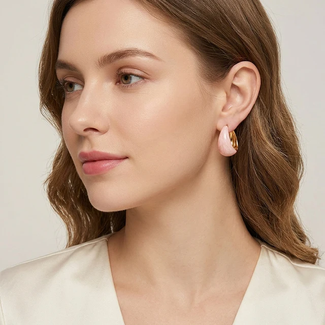 87520-a99b62.jpg Boucles d'oreilles créoles rondes tendance pour femme, émail rouge, bleu, rose, noir, couleur or, boucles d'oreilles vintage élégantes, bijoux féminins