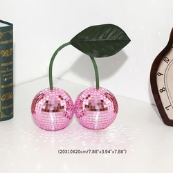 Disco Cherry Wall & Home Décor with Hanging Disco Balls (Pink)