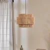 Tigmi Raffia Wall Lamp rustic linen lamp Bedroom Bedside Lights Dining Room Living Room Aisle Japanese home indoor Light 6