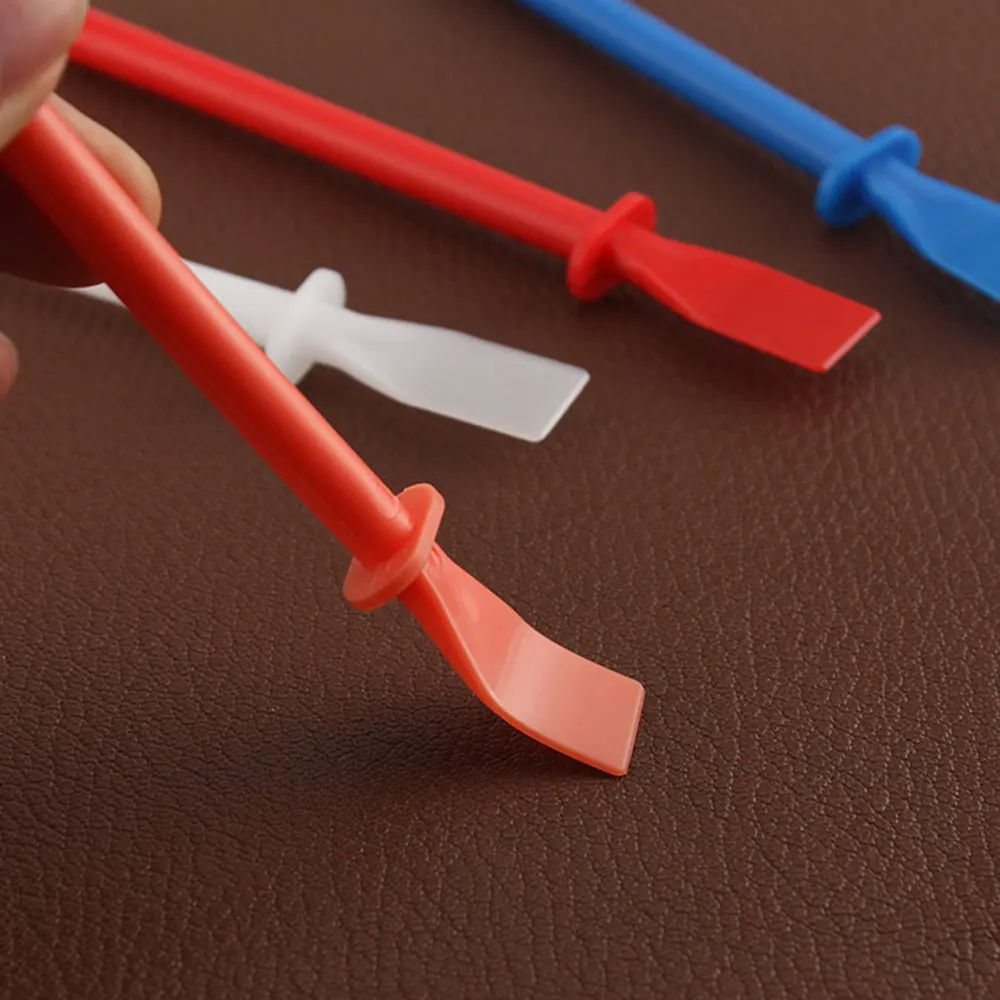 2PCS Leather Gluing Tool DIY Handcraft Glue Application Tools for Leather PP Red + Orange Color