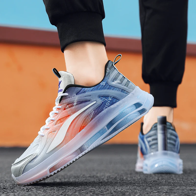 Men's Casual Sports Shoes Mesh Knitted Breathable Eva Outsole Shock-Absorbing and Wear-Resistant Suitable for Running and Training in All Seasons