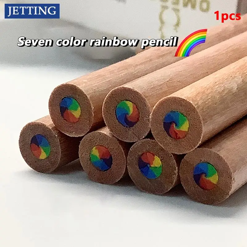 1Pc 7 Colori Adulti Manuale Fai Da Te Matite Speciali In Legno Multicolore Matite Arcobaleno Sfumate Per Disegno Artistico Schizzi Da Colorare