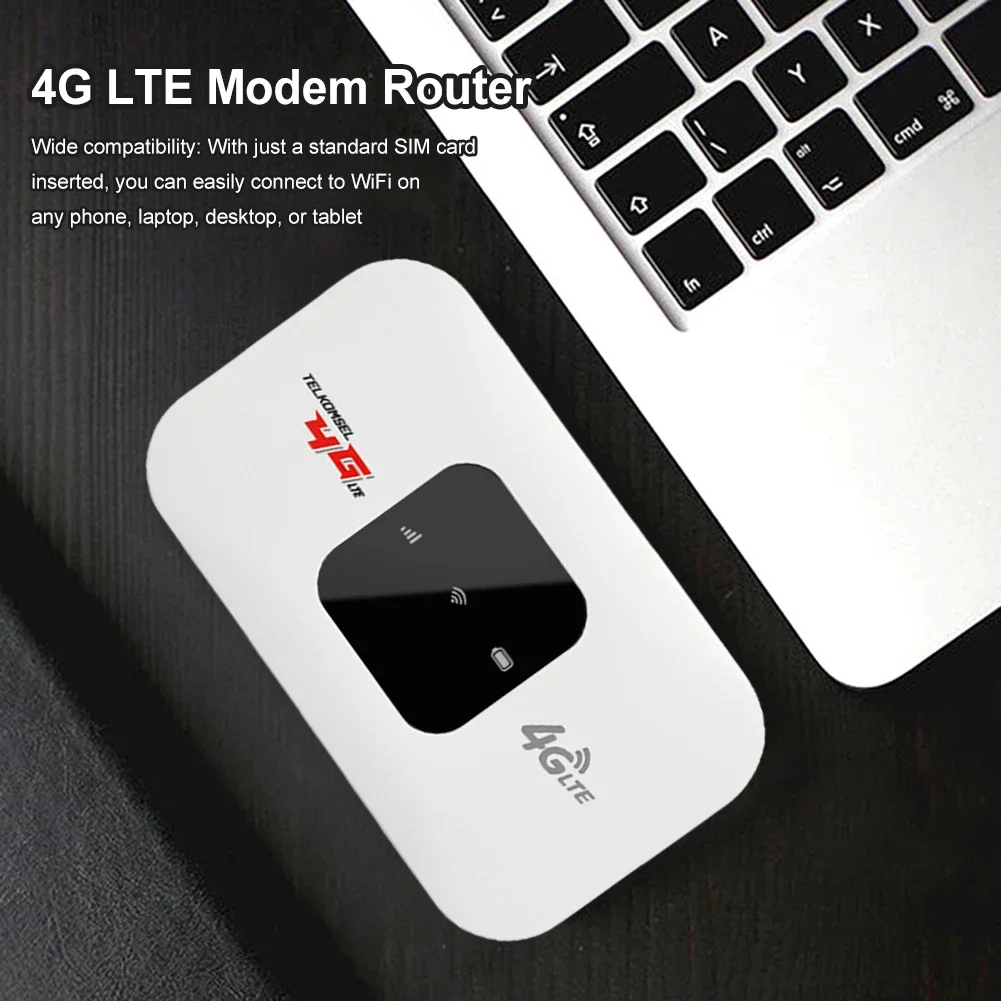 4G LTE Router Wireless WiFi Router 2100mAh 150Mbps LTE FDD TDD Mini Mobile WiFi Hotspot with SIM Card Slot Plug&Play