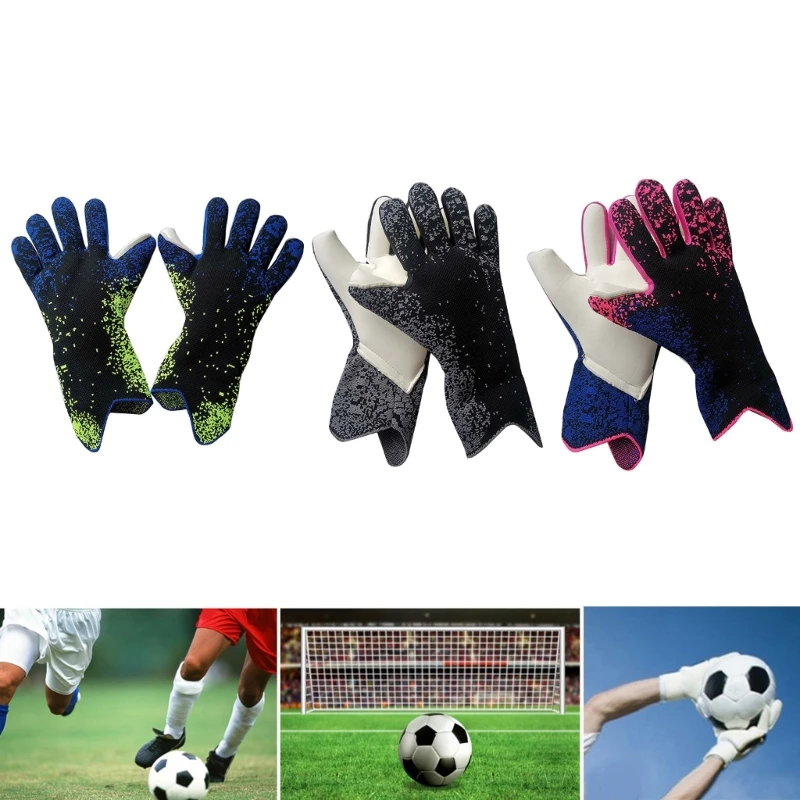 

Goalie Soccer Glove Football Glove with Finger Support Goalkeeper Glove, 5-Sizes