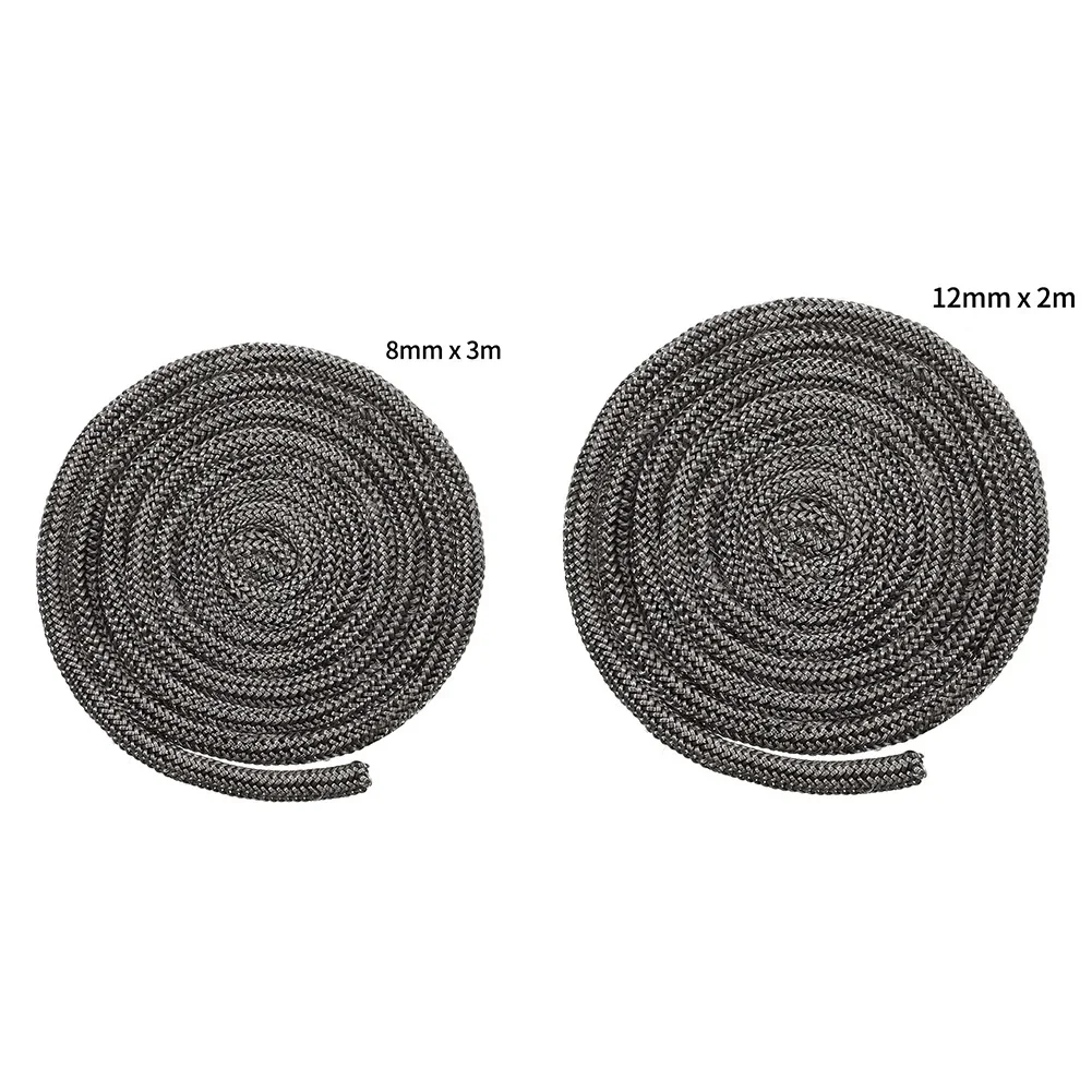 Black Stove/Fire Rope Wood Burning Stove Length Log Burner Door Seal 8mm X 300cm 12mm X 2m For Boiler Stoves Parts 1pcs