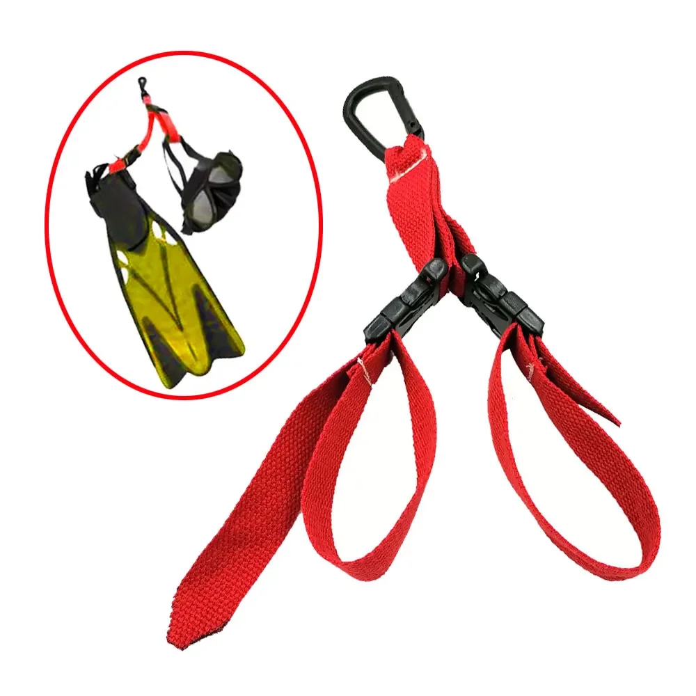 Diving Mask Strap Cover Scuba Diving Fin Mask Keeper Webbing Strap Carrier with Quick Buckle