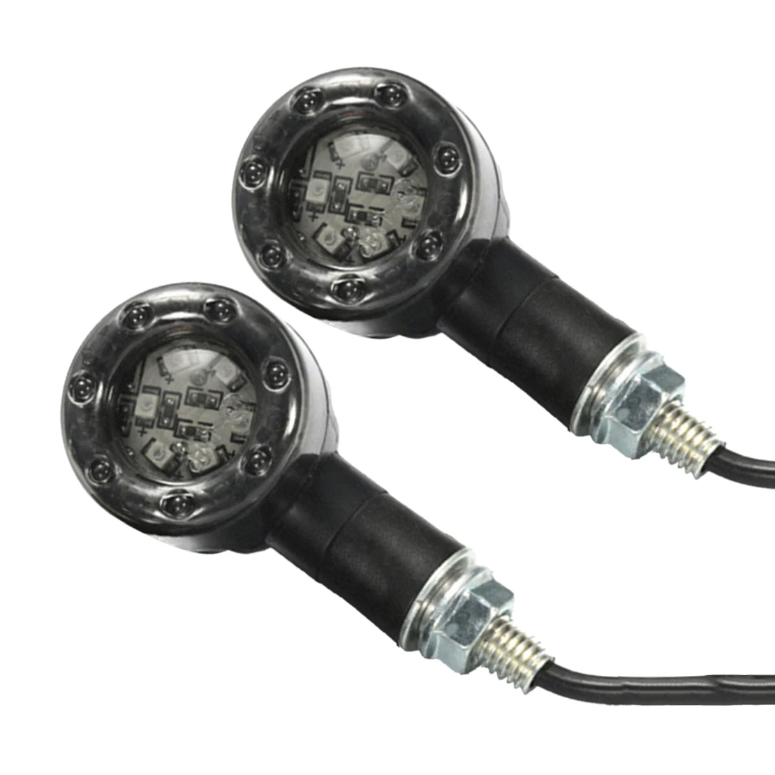 2Pcs Motorcycle 12V Mini Bullet Turn Signal Light Running Brake Marker Lamp For Scooter Dual Purpose Dirt Bike