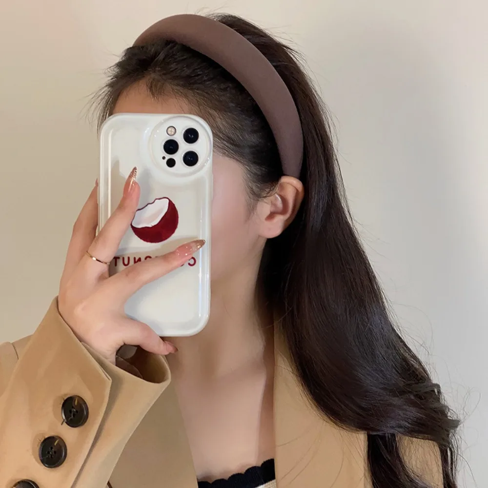 2024 neue Einfarbig Dicken Schwamm Haarband frauen Mädchen Elegante Kopf Band Make-Up Gesicht Waschen Haar Hoop Mode Haar zubehör – Detail 4