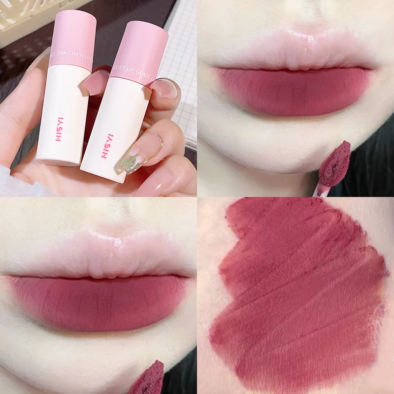 Velvet Matte Lip Gloss - Long-lasting, highly pigmented liquid lipstick in brown, pink, purple, red shades - for a portable dail 2