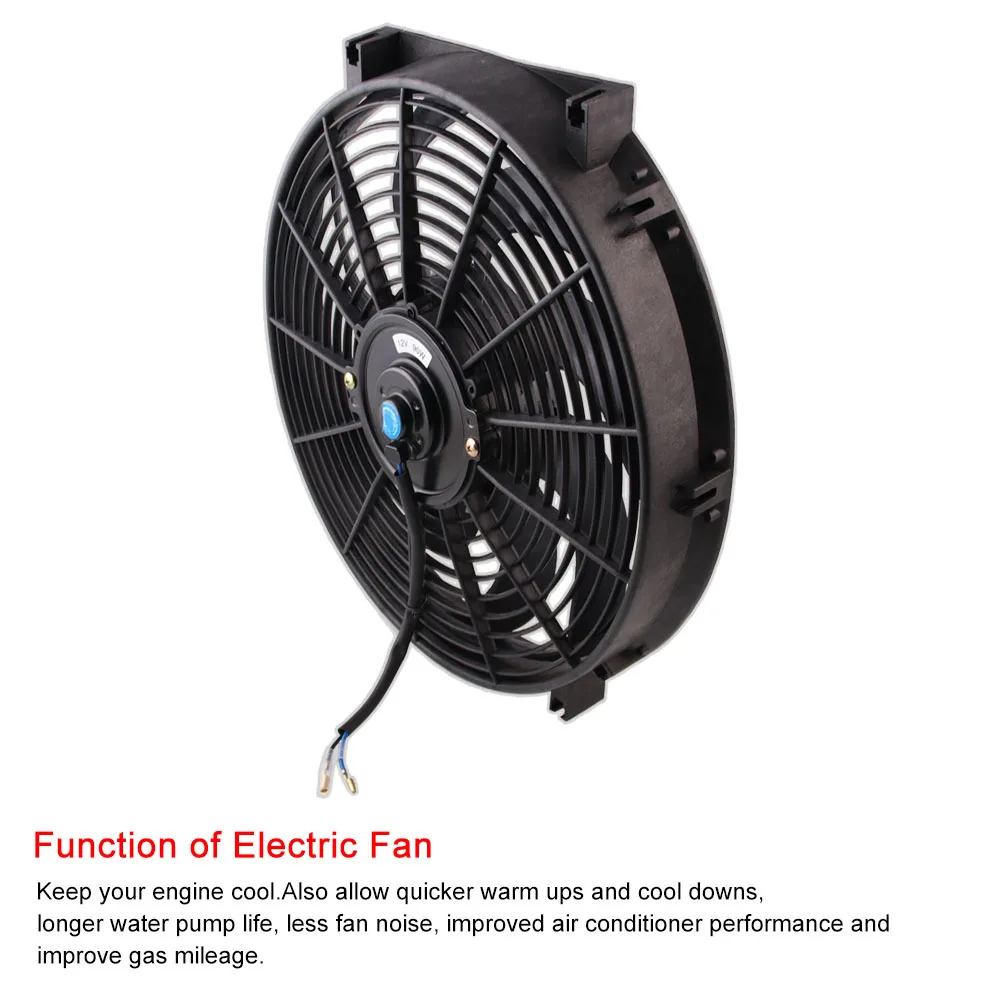 Ventilateur de refroidissement de radiateur de voiture électrique  universel, 14 pouces, 12V 90W 1750 CFM - AliExpress