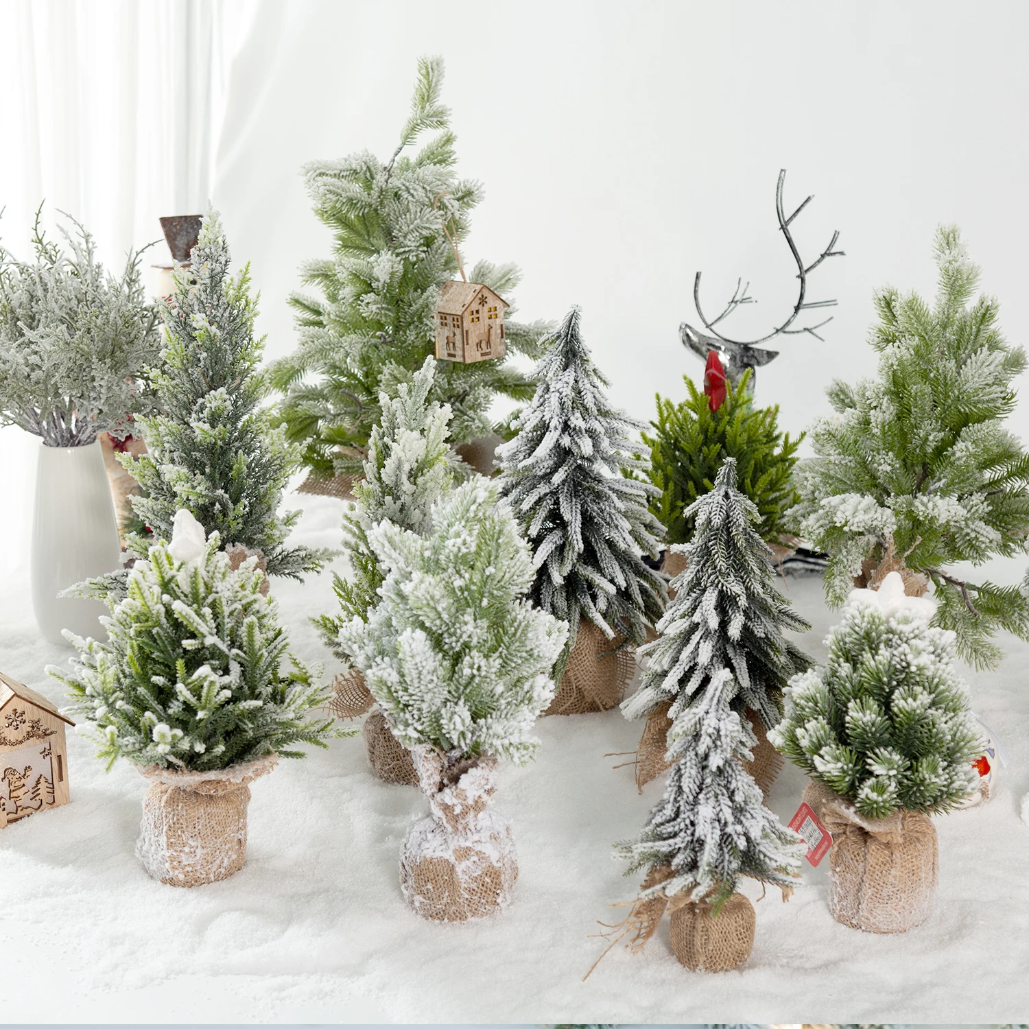 MiniChristmasTreeArtificialTabletopChristmasTreeTopperand