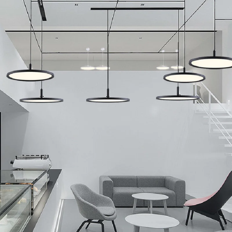 

LED pendant lamp Nordic aluminum round hotel restaurant ceiling bar table single head home restaurant light