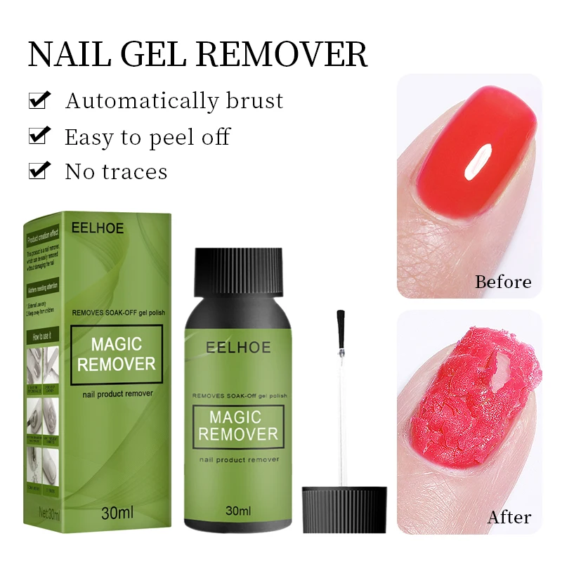 10/20/30ml Magic Remover Nail Gel Polish Remover Manicure Set Acrylic Clean Degreaser For Nail Art UV Gel Polish