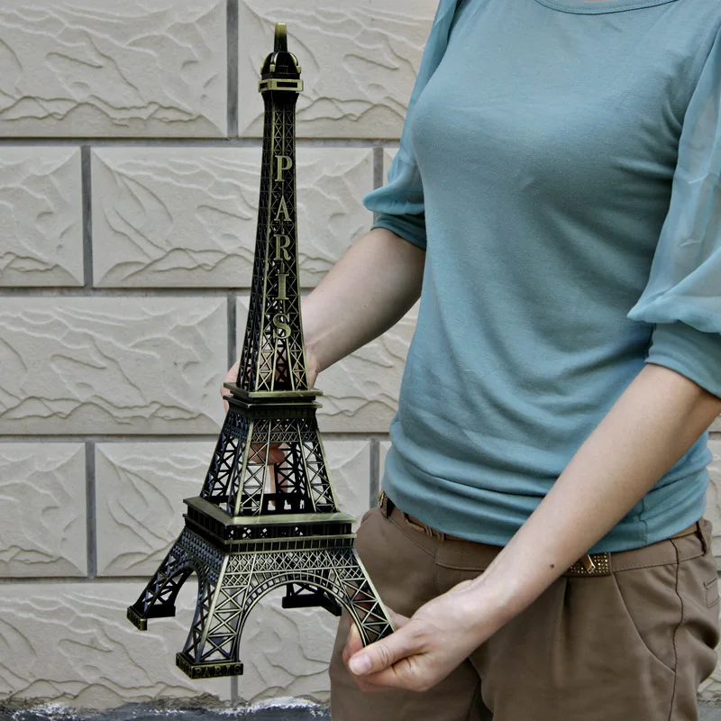 Bronze Paris Eiffel Tower Metal Crafts Home Decoration Accessories
