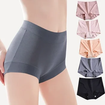 Intimo da donna Cotone Comfort Hip Lift Vita alta Pancia Tuck Boxer da donna Cavallo in grafene Mutandine antibatteriche di grandi dimensioni 1