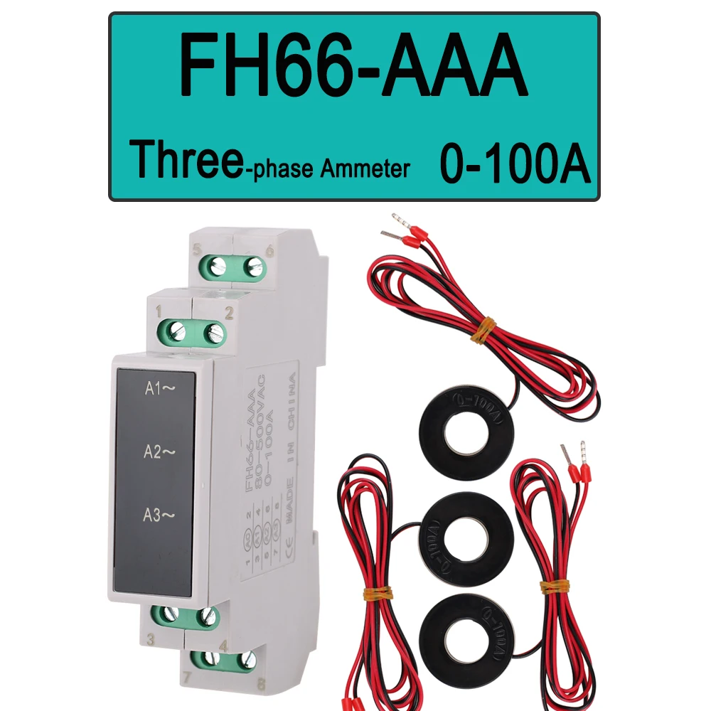 Din Rail Mount Voltage and Current LED Digital Display Meter