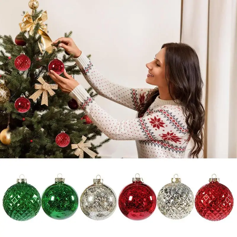 

Рождественские шары, украшения, рождественские блестящие шары, Декор, небьющиеся Подвески на елку и декоративные подвесные шары на Рождество