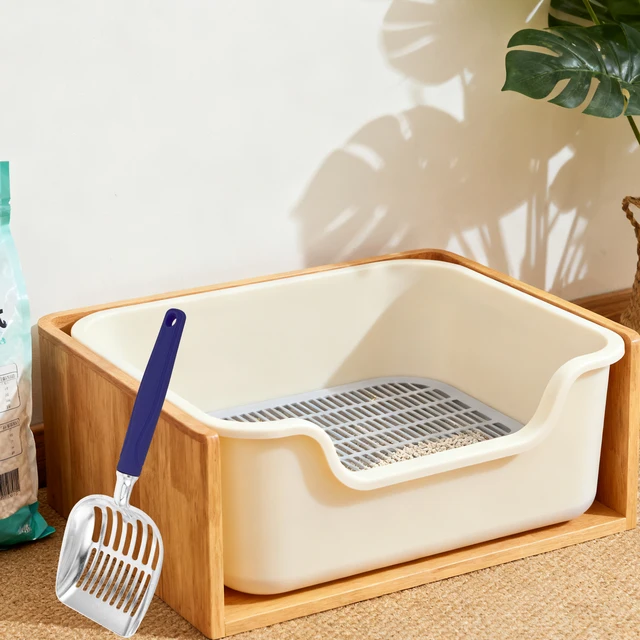 Pet Cat Litter Scoop 35X13.5X5Cm Ergonomic Handle Stainless Steel Sifting Scooper For Clumping Sand Waste Poop Sifting Pet Cat Litter Scoop 35X13.5X5Cm Ergonomic Handle Stainless Steel Sifting Scooper For Clumping Sand Waste Poop Sifting