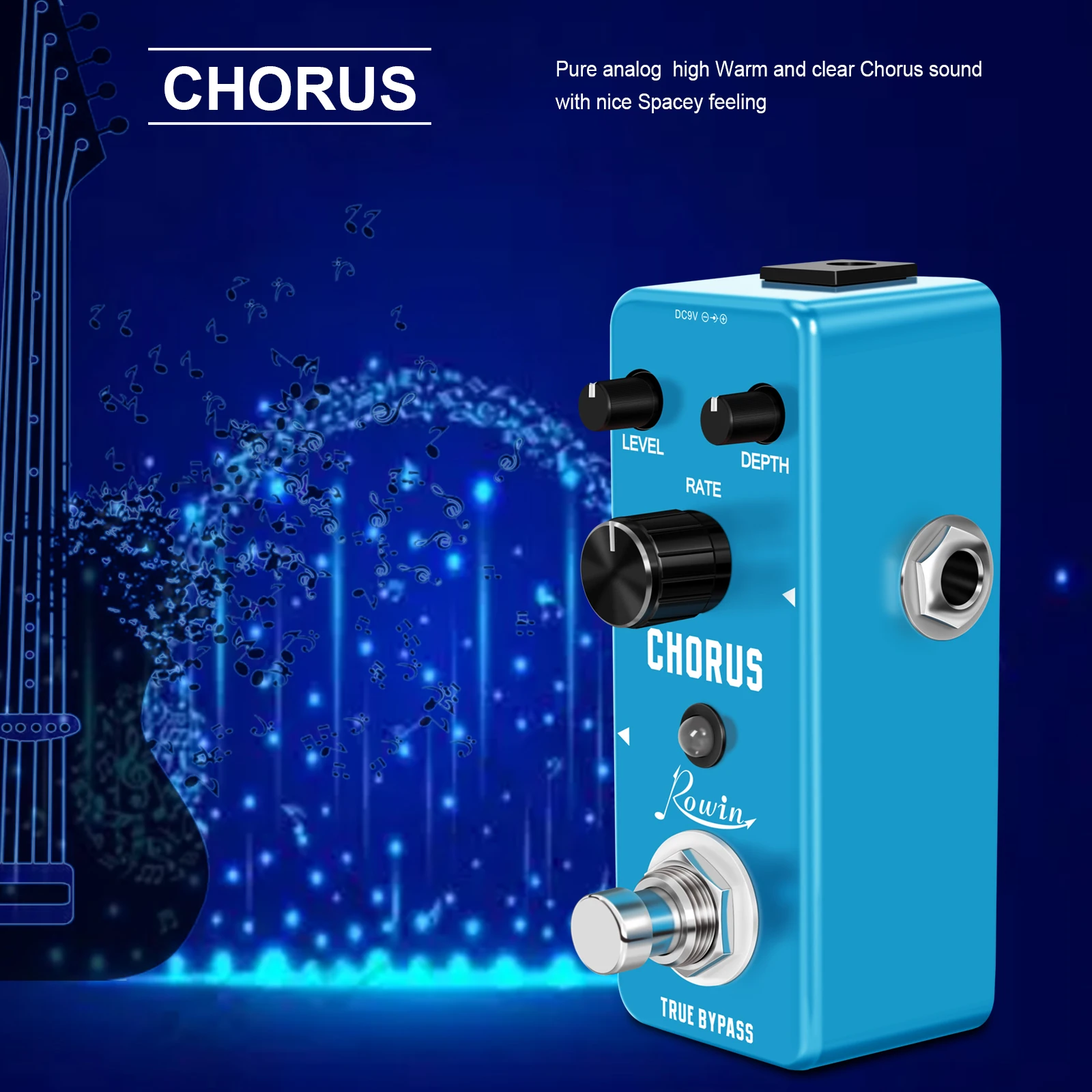 

Rowin LEF-304 Guitar Analog Chorus Pedals Ensemble King Level Depth Knob High Warm And Clear Chorus Sound With BBD Chip