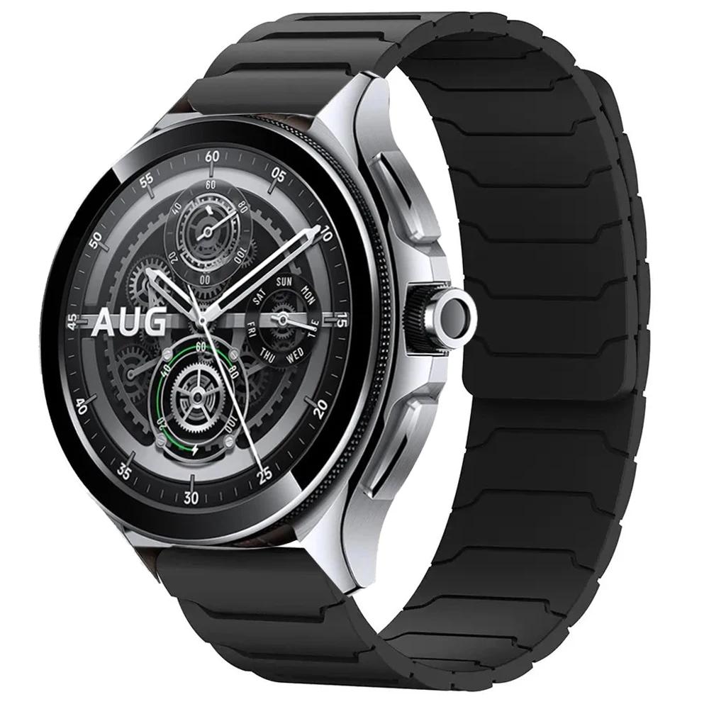 Magnetic Silicone Band Universally Designed for Smartwatches – 20/22mm Sport Strap