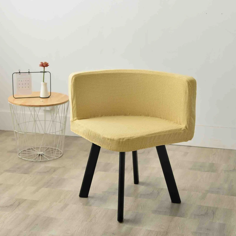 Triangle Chair Cover Elastic Fully Wrapped Curved Thickened Washable Backrest Integrated Home Restaurant Semicircle Stool Cover 6