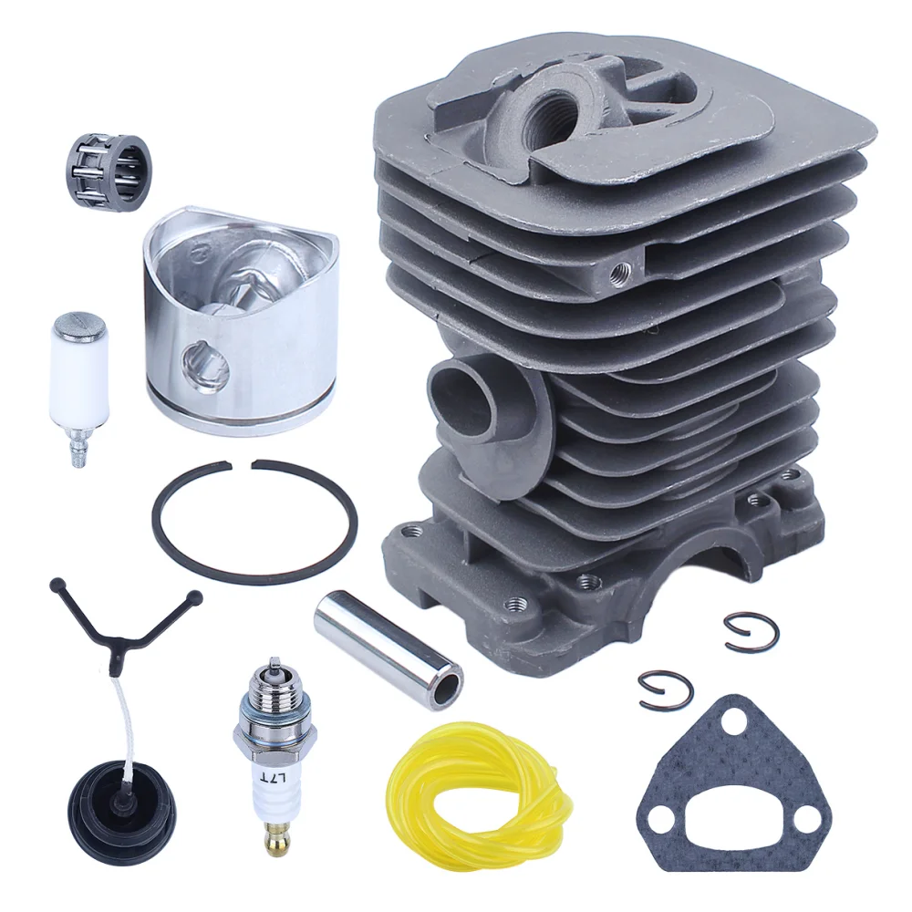 40mm Cylinder Piston Kit For Husqvarna 136 137 141 142 Chainsaw Repalce 530069941 Fuel Cap Filter Line Needle Bearing 4