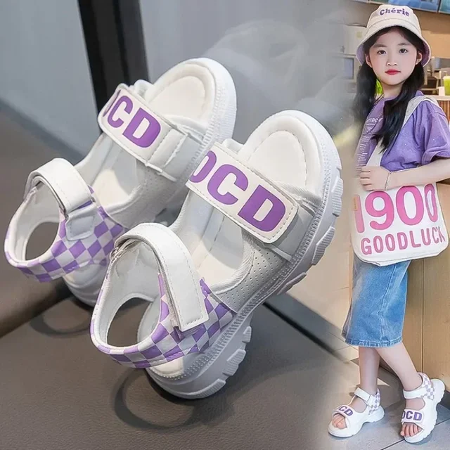 Sandales pour enfants filles été 2025 nouvelle mode à semelles souples filles chaussures de plage CuHK enfants sandales de sport antidérapantes 1