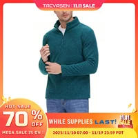 TACVASEN Mens Quarter Zip Fleece Sweatshirt Winter Warm Long Sleeve Pullover Golf Shirt Breathable Casual Sports Hiking Sweaters