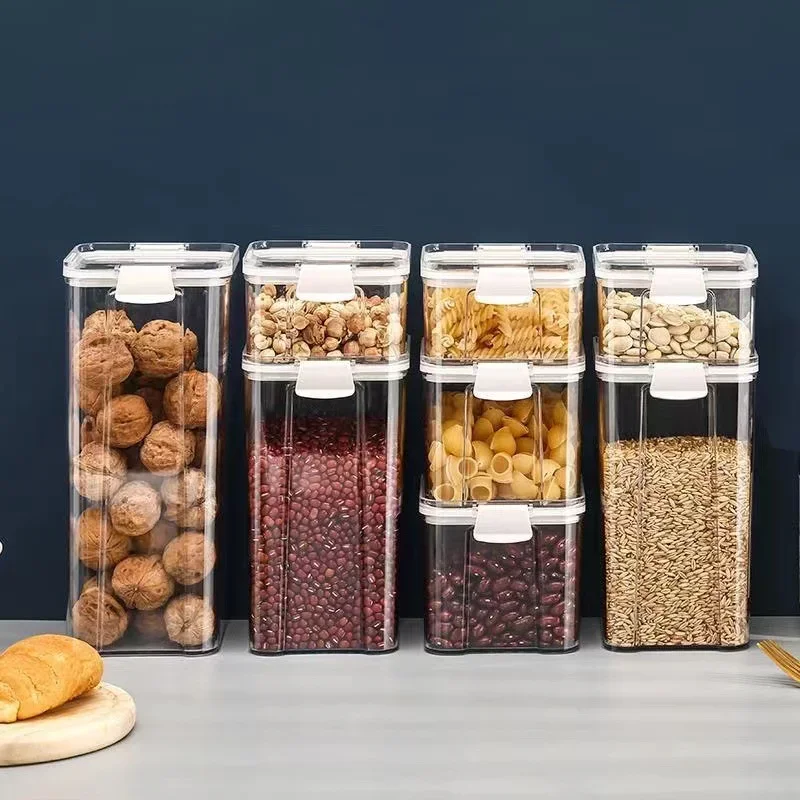 Food Storage Kitchen Containers Plastic Box Jars for Bulk Cereals Kitchen Organizers for Pantry Organizer Jars With Lid Home Set 5