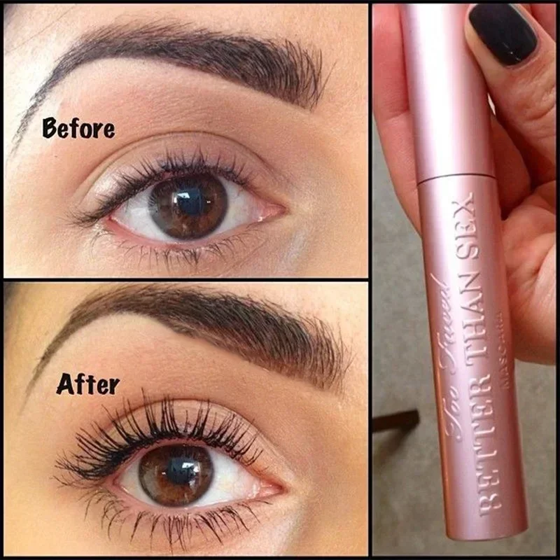 Better Than Sex Mascara make up Big Eyes Nourish Waterproof Sweatproof Bushy Long Volume Pink Aluminum Smooth Makeup 8ml - 4