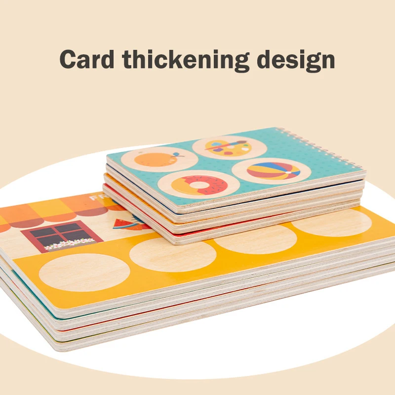 Wooden Montessori Sorting Matching Toys Animal Shop Sorting Memory Board Game  Children Early Learning Education Interactive Toy 6