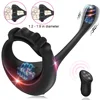 3 In 1 Vibrator Penis Cock Ring Anal Butt Plug Male Prostate Massage Wireless Remote Cockring Vibrat Peni Sleeve Sex Toy for Men 1