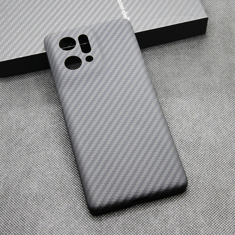 

Aramid Fiber Phone Case for OPPO FIND X5 Find X5Pro Thin and light attributes men's business phone case hard protect shell