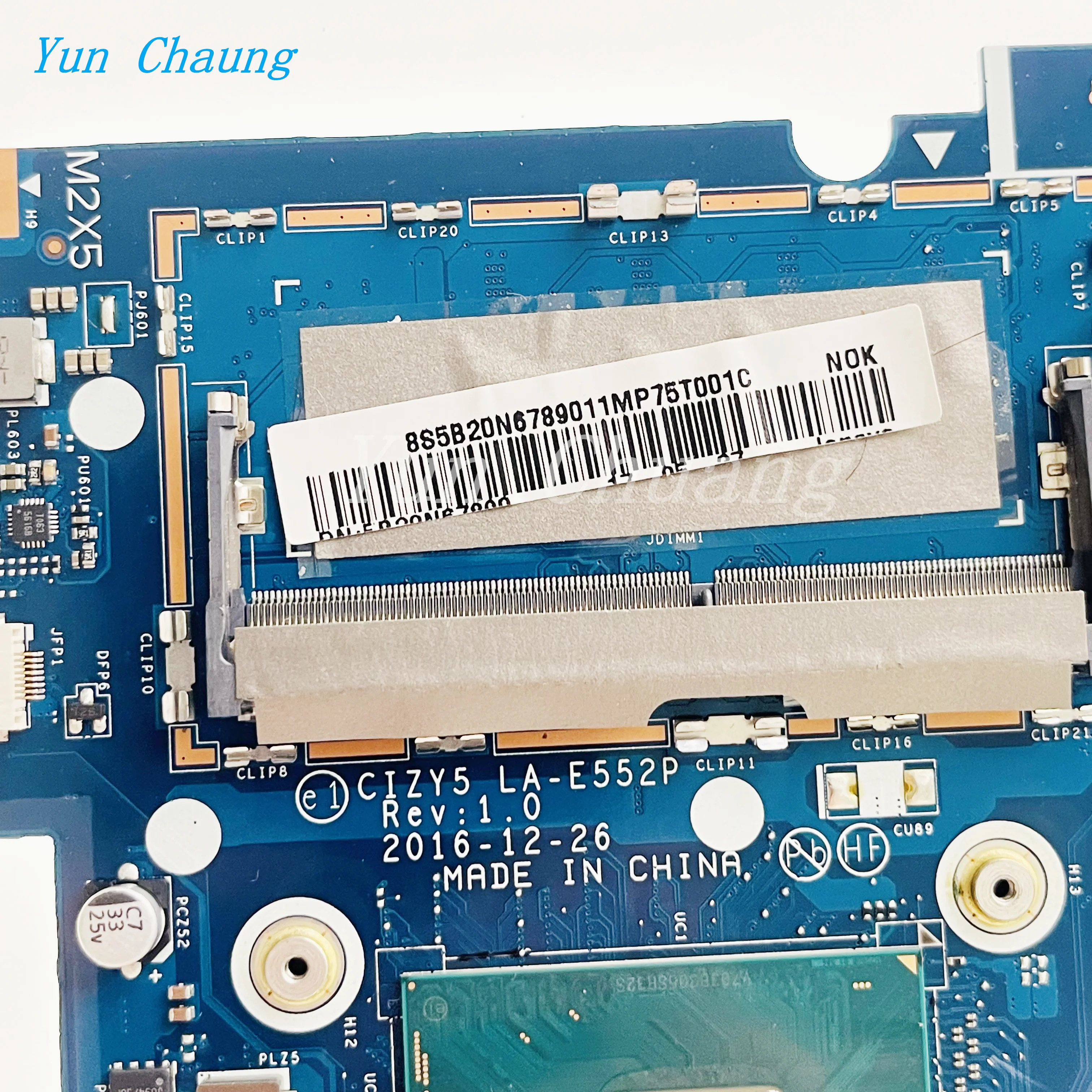 For Lenovo YOGA 720-15IKB Laptop Motherboard CIZY5 LA-E552P