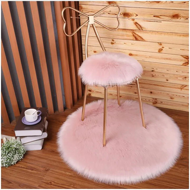 

Bedroom window Window Living Room Bay Window carpet round imitation wool acrylic carpet thickened plush