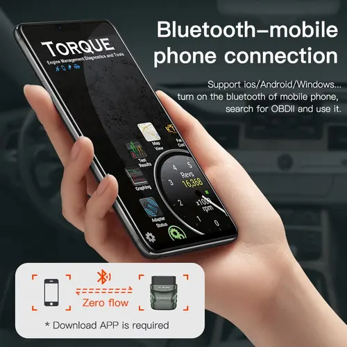 블루투스 4.0 OBD2 스캐너, ELM327 V1.5 OBD 2 자동차 진단 도구, iOS 안드로이드 PC ELM 327 스캐너 OBDII 리더 4