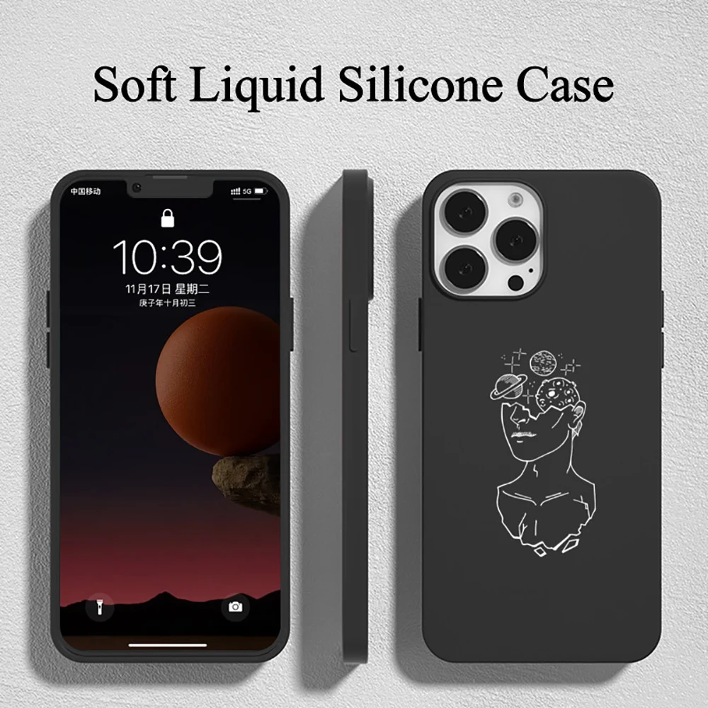 

Personalized Graffiti Design Phone Case for iPhone 14 13 12 11 Pro X XS Max XR 7 8 Plus Black Soft Silicone Cover for iPhone 13