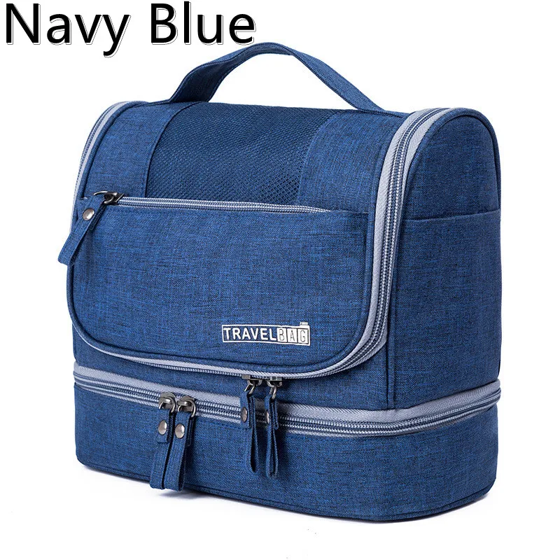 Borsa Da Toeletta Da Viaggio In Tessuto Oxford Impermeabile - Grande Capacità 26x15x10 Cm, Organizer Per Cosmetici E Accessori