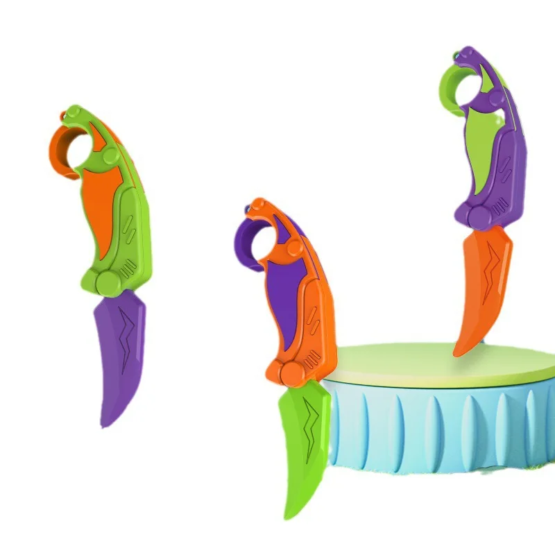 Anti Stress Gravity Stress Relief Toys Teenager Toys Knife Plastic 3D Printing Portable Anti-stress Carrot Cheap Anxiety Hobbies
