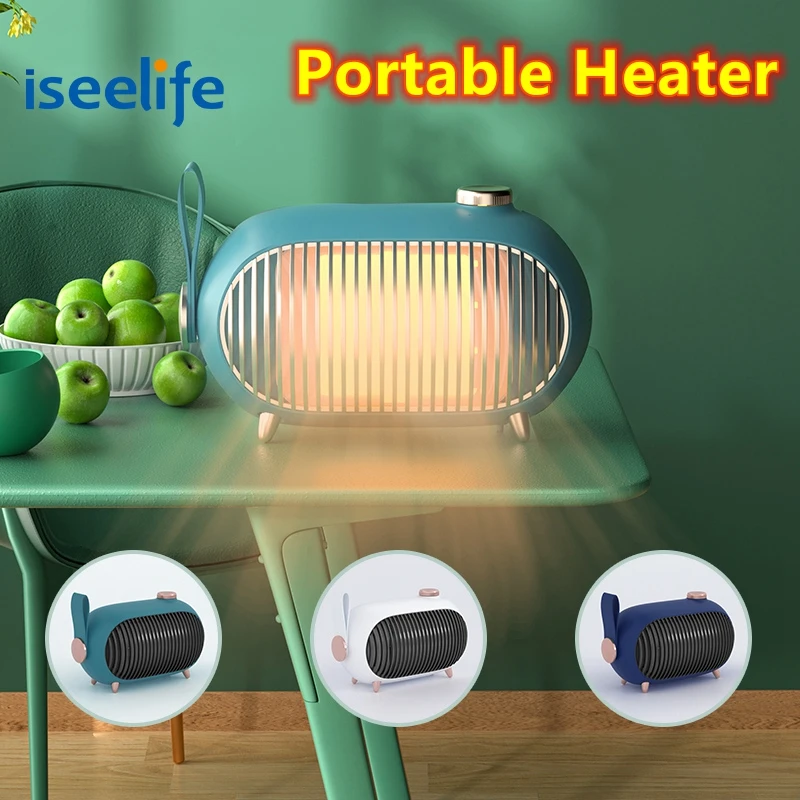 iSeelife Electric Portable Heater For Room Heating Stove Household Radiator Office Warmer Machine Winter PTC Fast Heating 900W