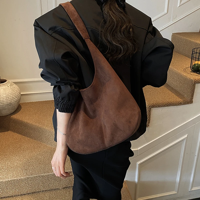 Women's High Capacity Pu Leather Shoulder Bag 2026 Winter New Fashion Retro Hobo Bag Luxury Brand Designer Handbags and Purses