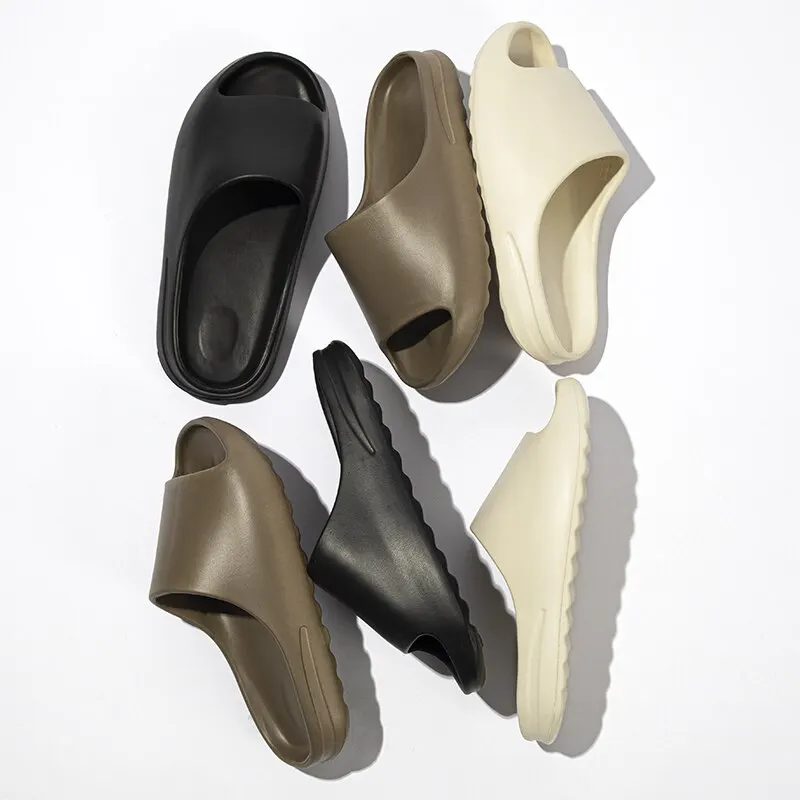 Feslishoet Men Slippers Thick Bottom Fashion Style Platform Bathroom Slides NonSlip Trend Designer Shoes Female Flip Flops