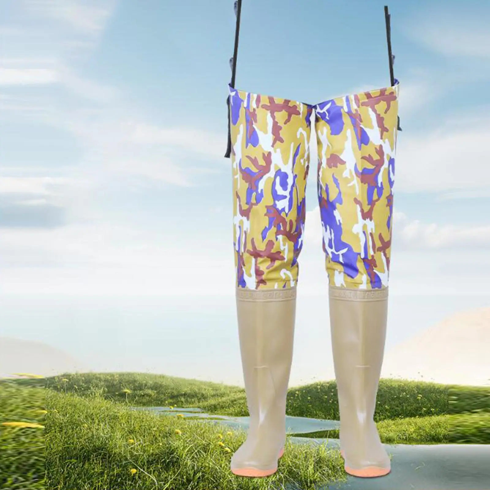 Waders PVC Thigh Waders Anti Skid Watertight Fishing Waterproof Hip for Gardening Hunting Agriculture Fishing