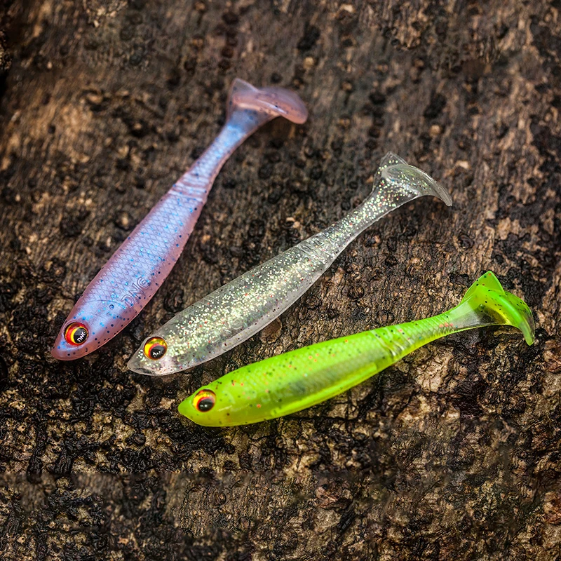 12pcs10pcsRealShadTTailSwimbait63mm76mm3DEyesPesca