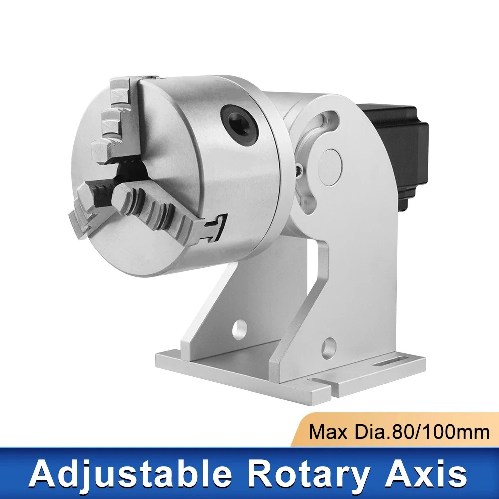 ثلاثة تشاك محور دوار النقش مرفق محور إضافي ماكس Dia.80/100mm تركيبات القابض لآلة الوسم بالليزر