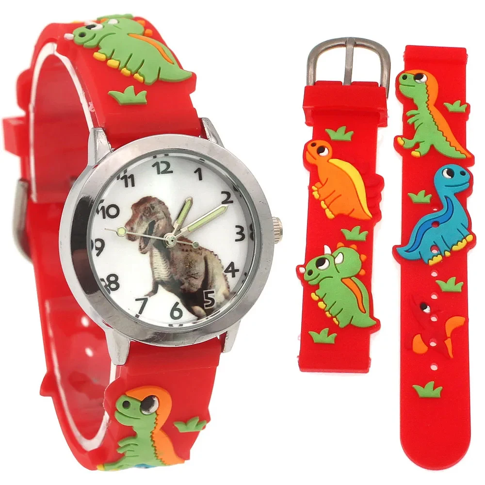 Fashion Casual Summer Boys Girs Dinosaur Silicone Strap Quartz Watches Children Gift Kids Students Digital Watch 5