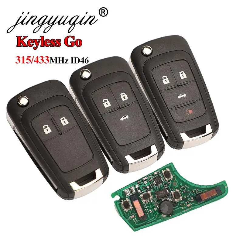Jingyuqin 315/433MHz ID46 KeylessGo inteligentny klucz zdalny do chevroleta Cruze Aveo Orlando Trax Lacrosse Encore Regal Verano 2/3/4/5B