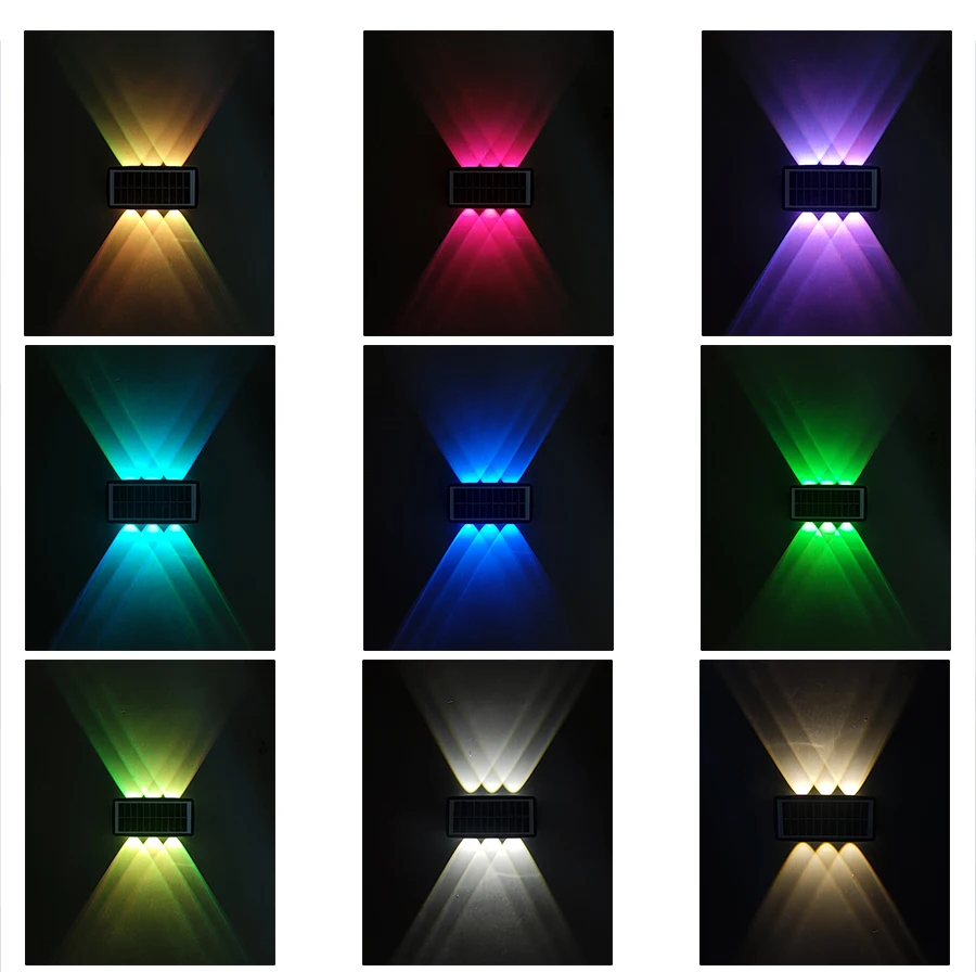 Decorative Solar Wall Lights Solar Garden Step Stair Lights IP65 Waterproof RGB White Warm White Colorful Outdoor Solar Light