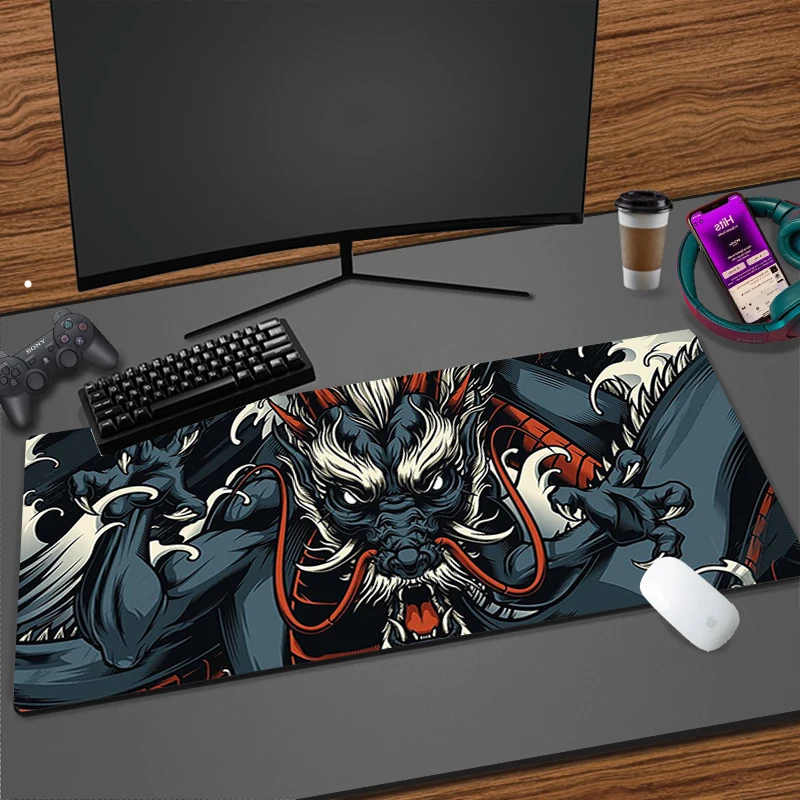 

Japan Dragon Art HD Large Mouse Pad Anime Deskmat Computer Office Accessories Game Mat XXL Gaming Notebook Keyboard Mause Pads
