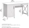 Computer Desk with Storage | Farmhouse PC Table for Home Office in Pure White Oak | 54W x 24D 3